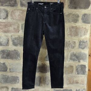 Ag Adriano Goldschmied Black Velveteen The Farrah Skinny pants Woman Size 27R‎